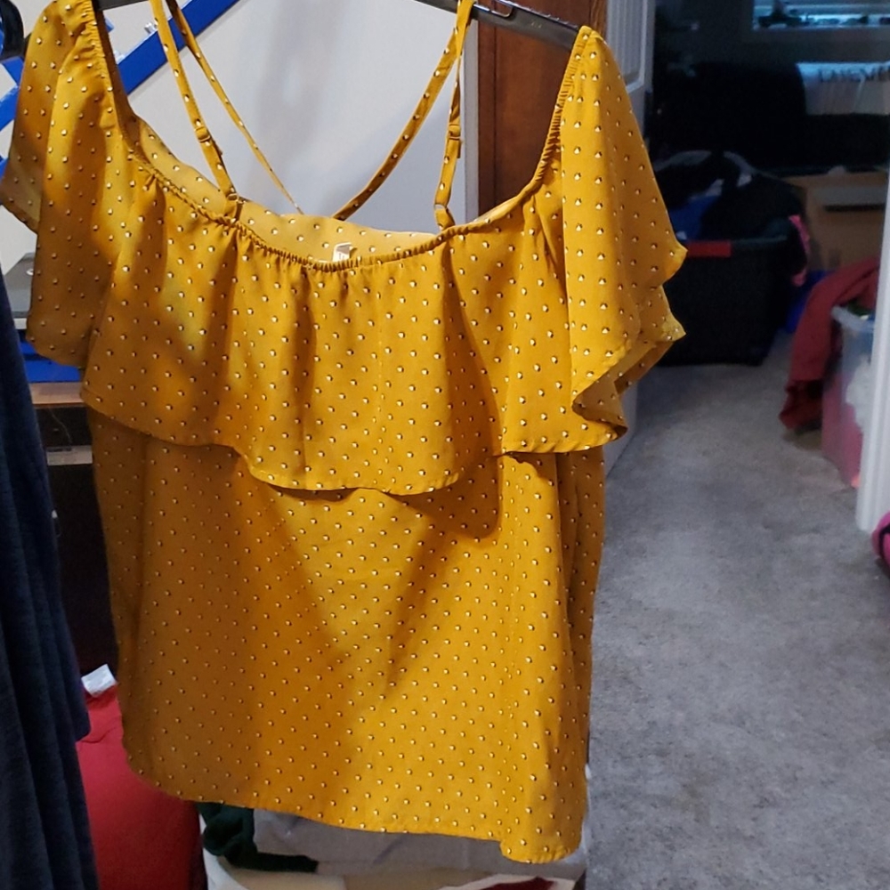 Yellow Off Shoulder Top